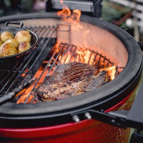 Classic Red Ceramic Charcoal Smoker Grill