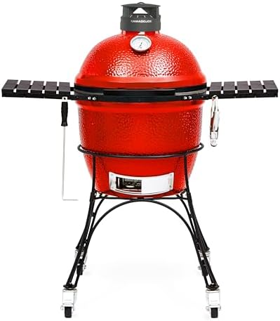 Classic Red Ceramic Charcoal Smoker Grill