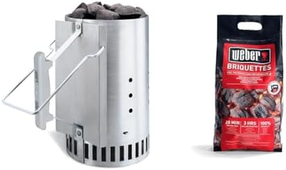 Efficient Chimney Starter Kit with Briquettes