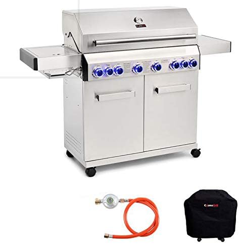 Premium Eight-Burner Grill with Protective Cover