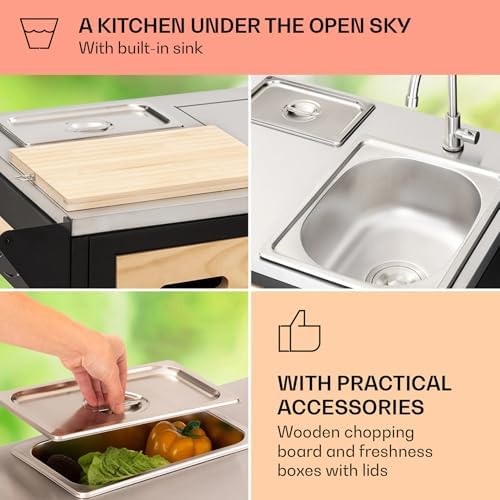 High-Power Six-Burner Outdoor Grill Station